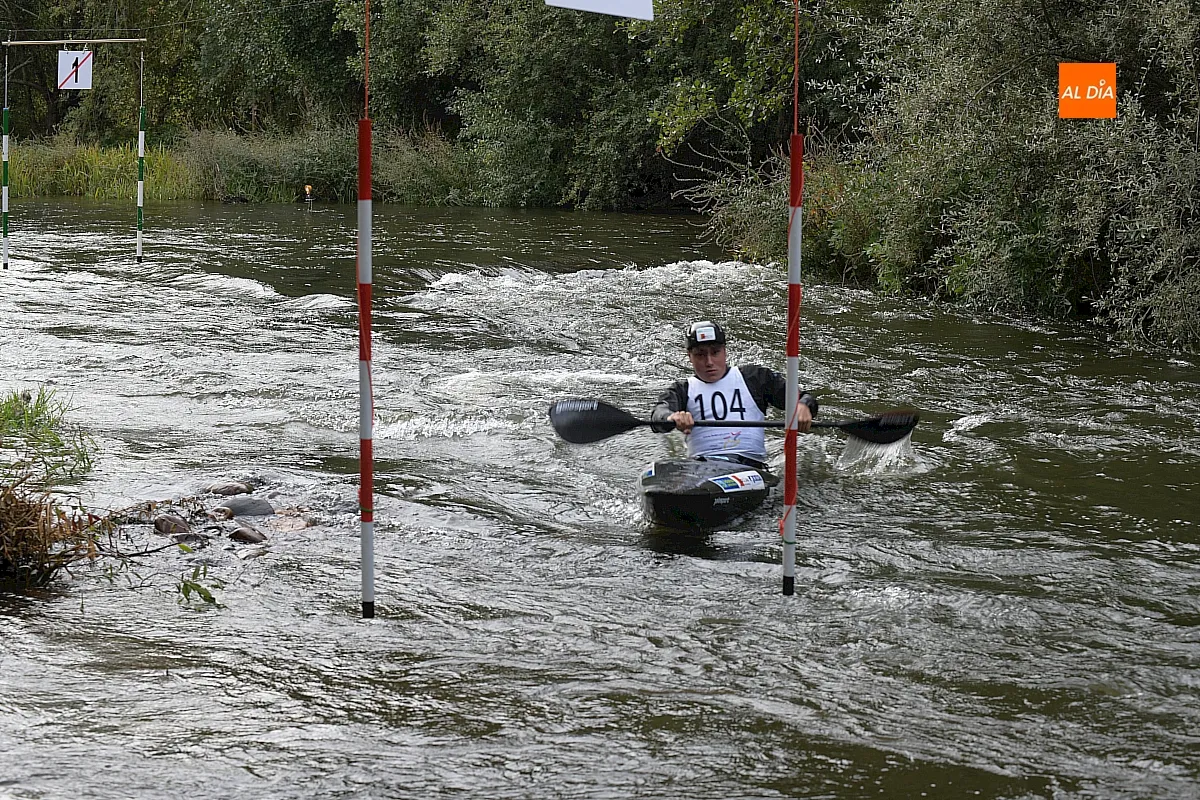 Momento del la competición en el Río Águeda de Ciudad Rodrigo