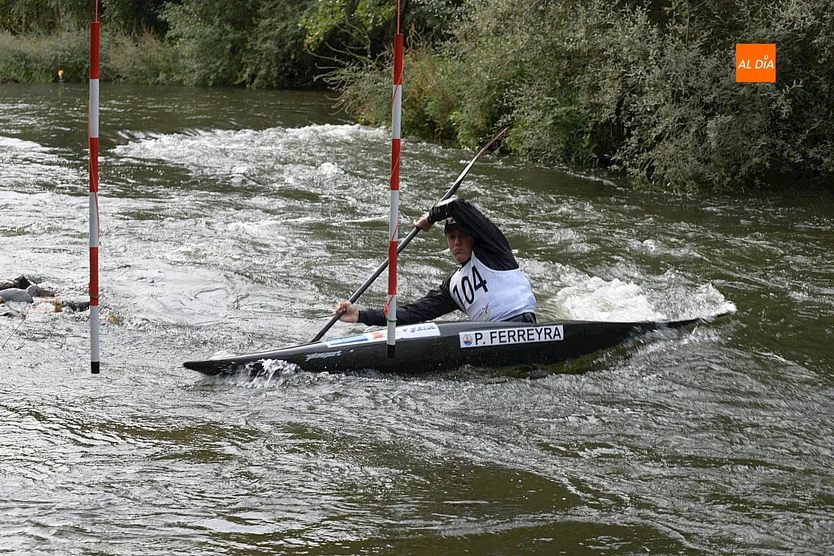 Momento del la competición en el Río Águeda de Ciudad Rodrigo