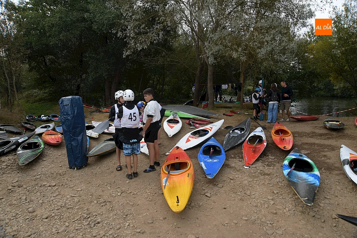 Momento del la competición en el Río Águeda de Ciudad Rodrigo