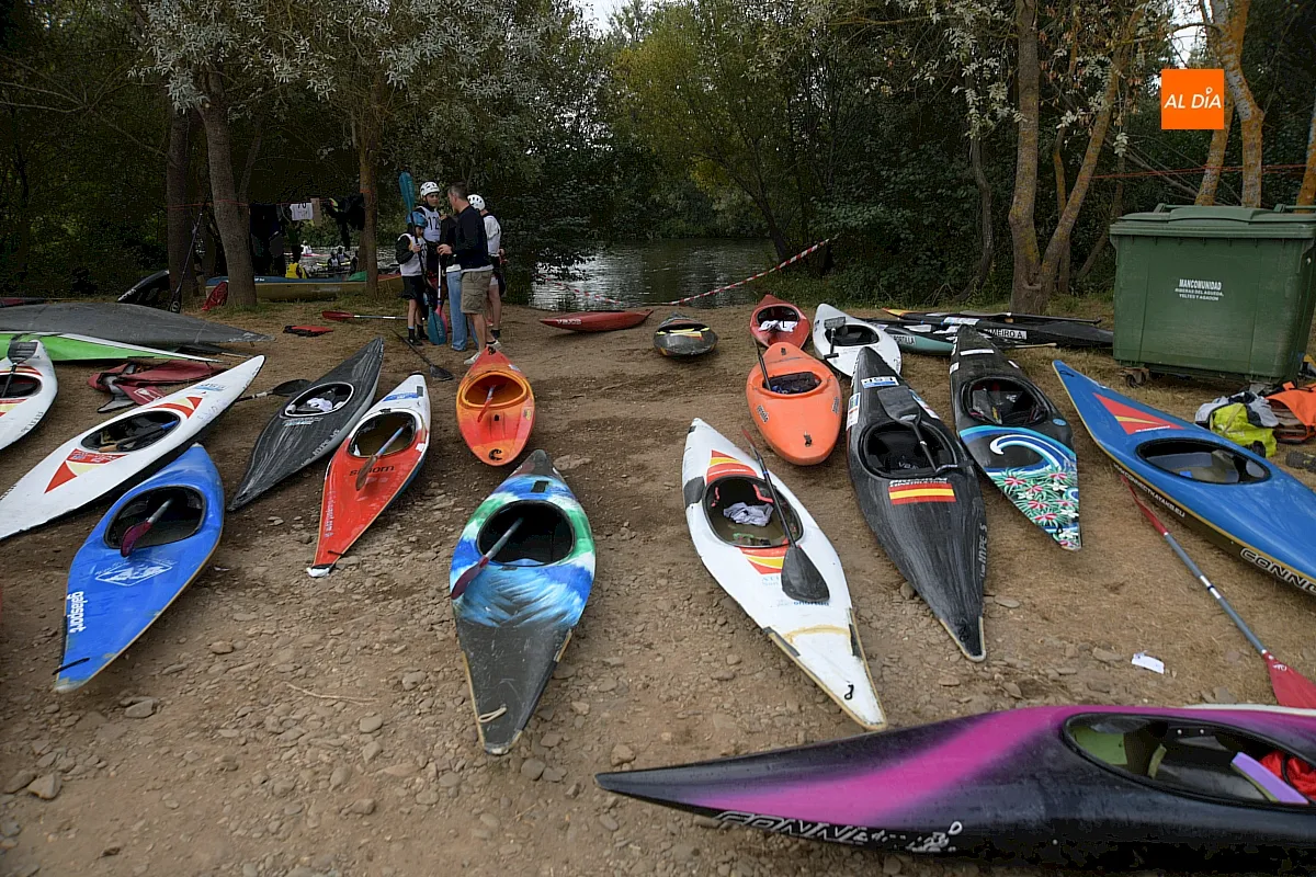 Momento del la competición en el Río Águeda de Ciudad Rodrigo
