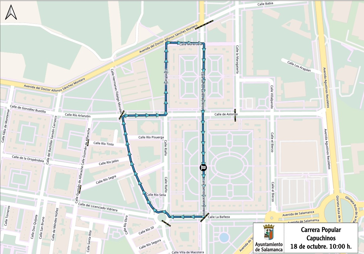 Cortes de tráfico este domingo en Salamanca por la Carrera Popular de Capuchinos