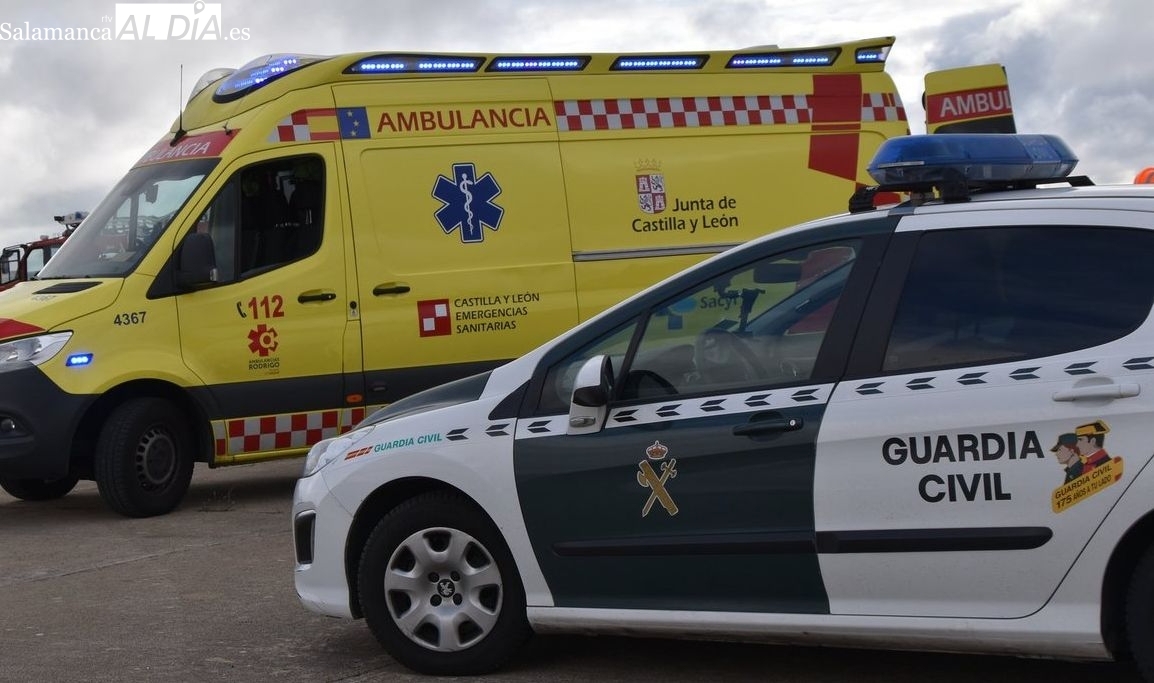 Dos heridos al volcar un turismo en la A-62 a la altura de La Fuente de San Esteban
