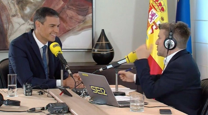 Pedro Sánchez ha sido entrevistado este lunes en la Cadena SER. Foto: @PSOE