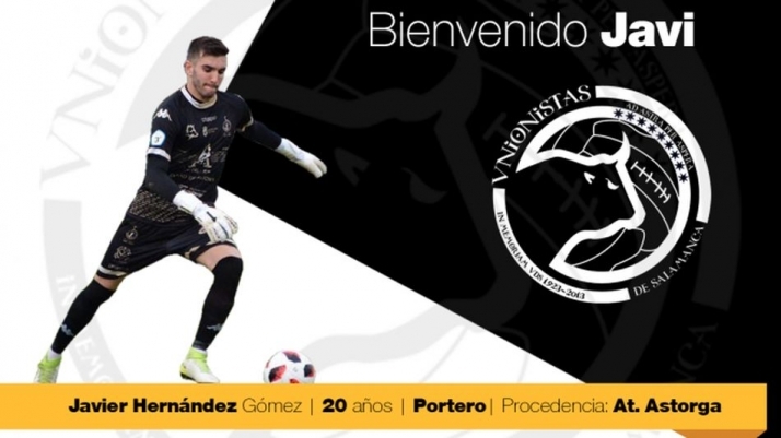 Unionistas de Salamanca ficha al joven guardameta Javi Hernández  