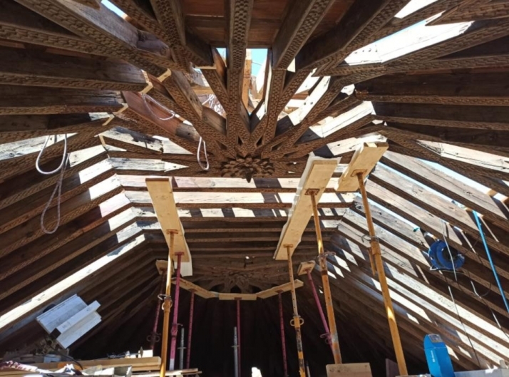 Obras en la Iglesia de Moriscos. Foto: Diócesis de Salamanca