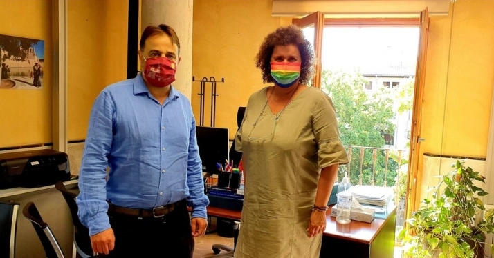 El concejal de Turismo, Fernando Castaño, y la regidora de Turismo en el Ayuntamiento de Palma, Elena Navarro