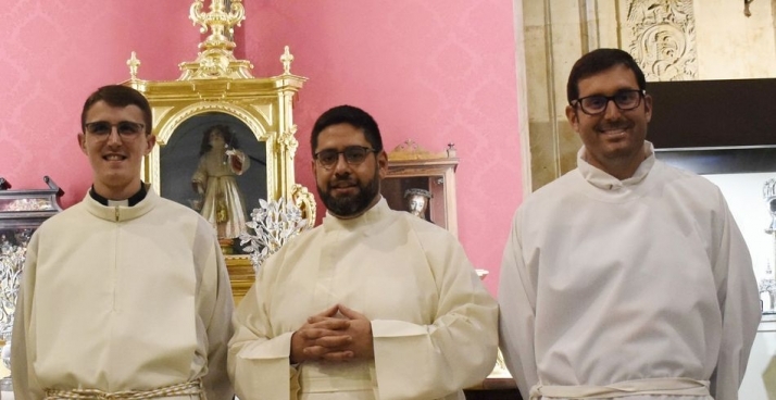 Luca Zerneri, Ciriaco García y Alfonso Hernández. Foto de Óscar García - Diócesis de Salamanca