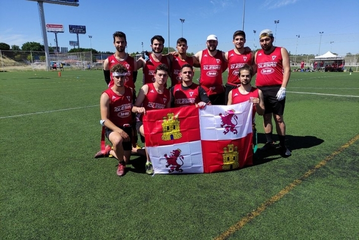 Los Salamanca Vitors durante la celebración de la Iberian Flabowl - SV