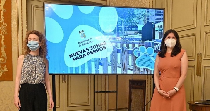 La primera teniente de alcalde y responsable de la Oficina de Bienestar Animal, Ana Suárez, y la concejala de Medio Ambiente, Parques y Jardines, Miryam Rodríguez, presentaron estos proyectos