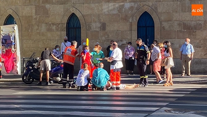 Un motorista atropella a un peatón en la avenida de Portugal