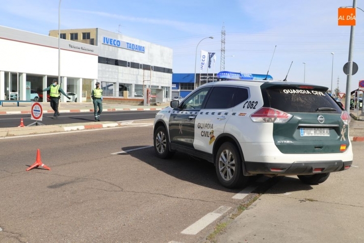 Foto de archivo de un control de la Guardia Civil en el polígono de los Villares