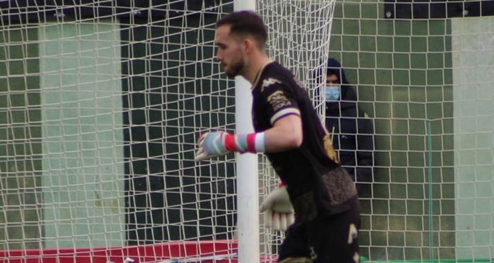 Alberto en un partido con el Astorga