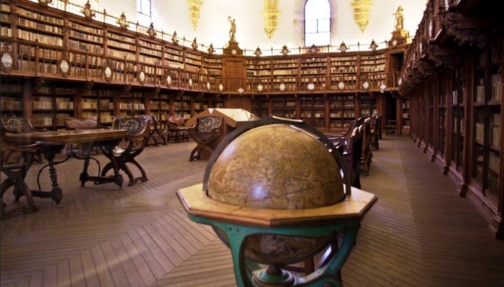 Aspecto de la biblioteca histórica de la Universidad de Salamanca