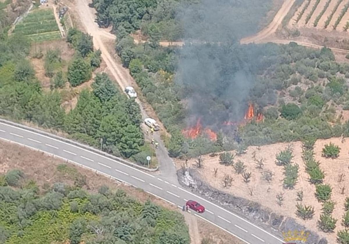 Controlado un incendio en Garcibuey tras movilizar a numerosos medios