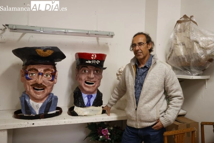 Salamanca: cabezudos Manuel Gutiérrez para Asoc. Tod@via