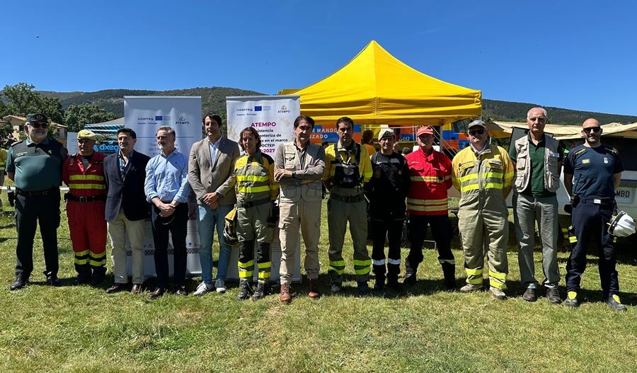 El Maíllo acoge un simulacro de gran incendio para perfeccionar la cooperación transfronteriza