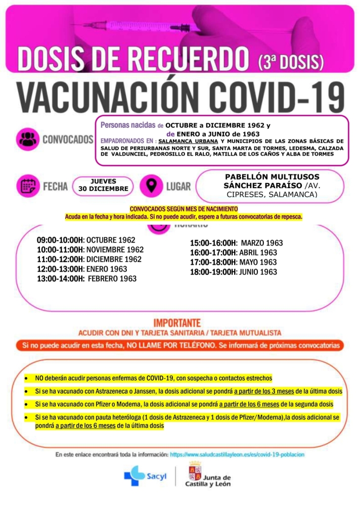 Vacunaciones en el Multiusos S&aacute;nchez Para&iacute;so para los nacidos entre 1962 y 1964 | Imagen 2