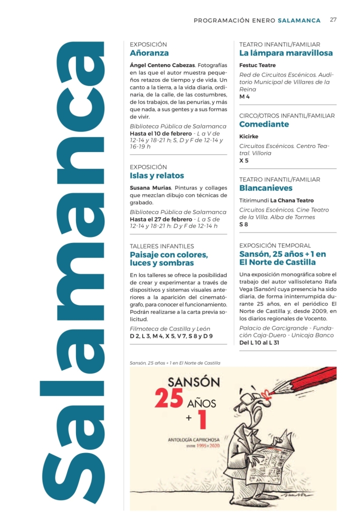 Exposiciones, teatro, cine y charlas en la programaci&oacute;n cultural de la Junta para el mes de enero | Imagen 1