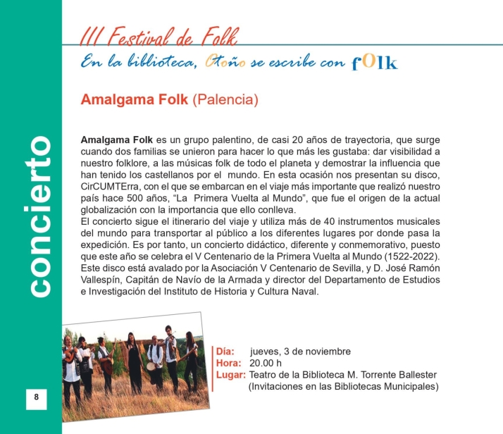 El III Festival de Folk y el III Sal&oacute;n del Libro Infantil y Juvenil, entre las novedades del programa de la red de bibliotecas para el &uacute;ltimo trimestre | Imagen 7