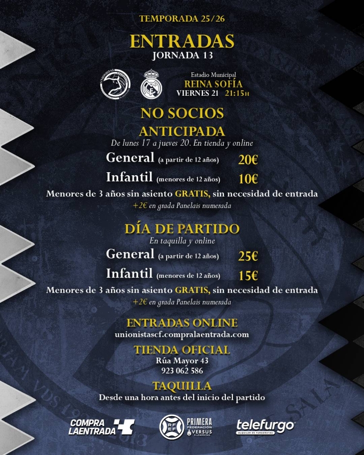 De 5 a 25 euros: toda la informaci&oacute;n para ver el Unionistas - Real Madrid Castilla en el Reina Sof&iacute;a | Imagen 2