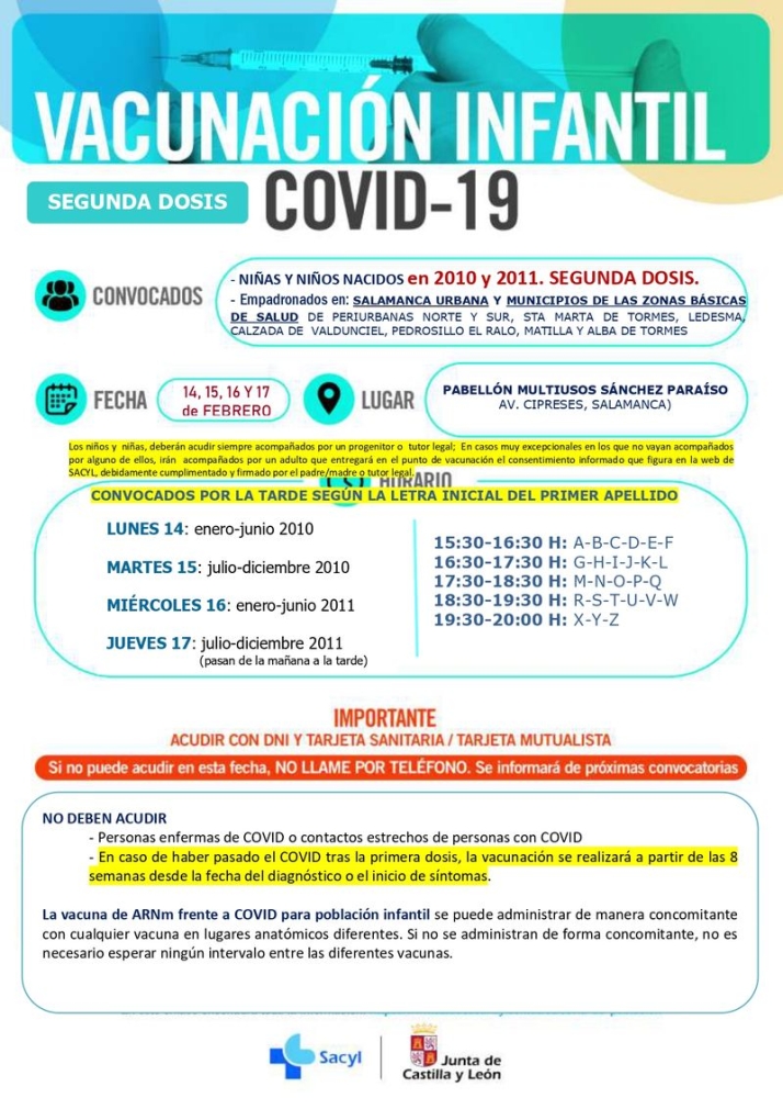 Nuevas vacunaciones para los nacidos en 2004, menores de 2010 y 2011, y repescas de otros a&ntilde;os | Imagen 2