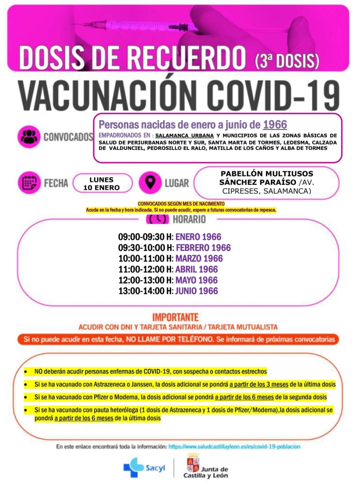Nuevas vacunaciones para menores nacidos en 2014, 2015 y 2016 y dosis de refuerzo para los de 1965 a 1967 | Imagen 3