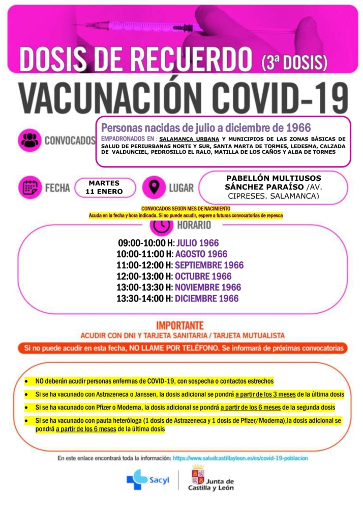 Nuevas vacunaciones para menores nacidos en 2014, 2015 y 2016 y dosis de refuerzo para los de 1965 a 1967 | Imagen 6