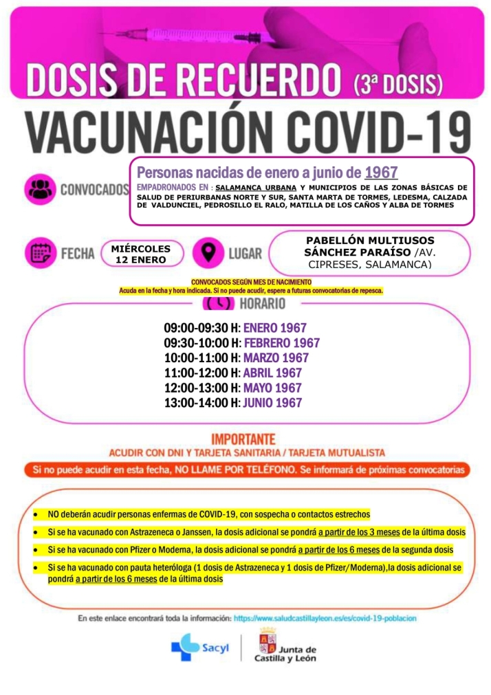 Nuevas vacunaciones para menores nacidos en 2014, 2015 y 2016 y dosis de refuerzo para los de 1965 a 1967 | Imagen 8