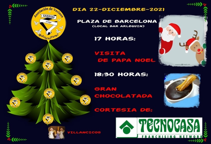La visita de Pap&aacute; Noel a la Plaza Barcelona incluir&aacute; golosinas, villancicos y una chocolatada para todo el Barrio | Imagen 1