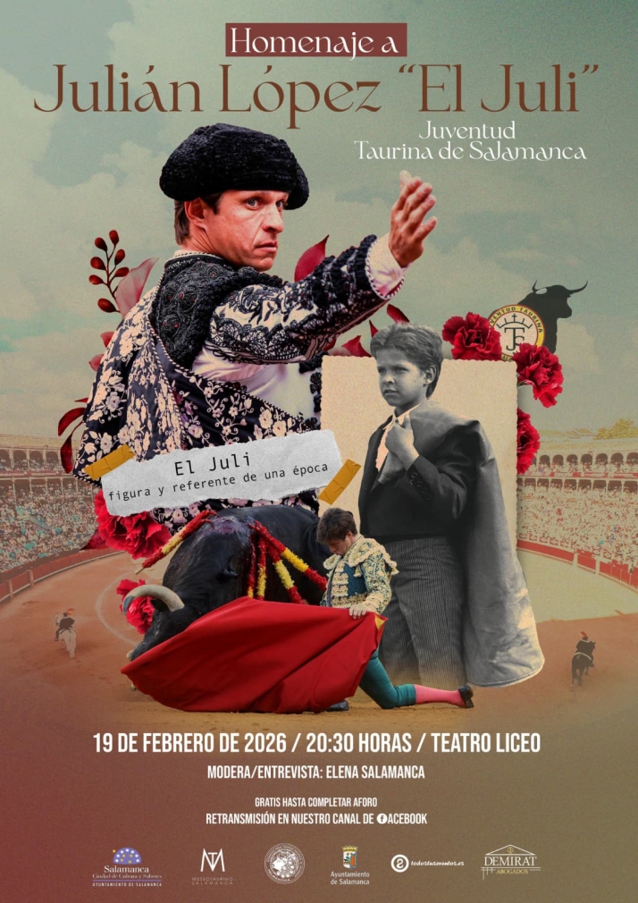 Juventud Taurina de Salamanca rendirá homenaje a 'El Juli' en el Teatro Liceo | Imagen 1