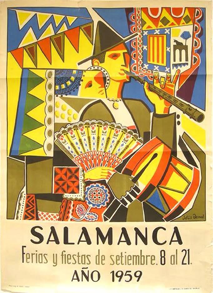 En blanco y negro, minimalistas, coloridos, con mosaicos... As&iacute; ha sido la evoluci&oacute;n de los carteles de las Ferias y Fiestas de Salamanca  | Imagen 5