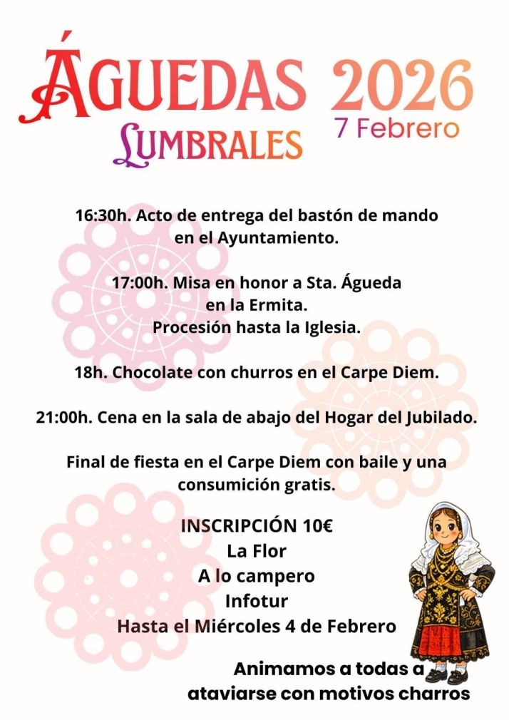 De la devoci&oacute;n de las &Aacute;guedas a la Fiesta de los Barrios y el Carnaval: as&iacute; vivir&aacute; Lumbrales su febrero | Imagen 1