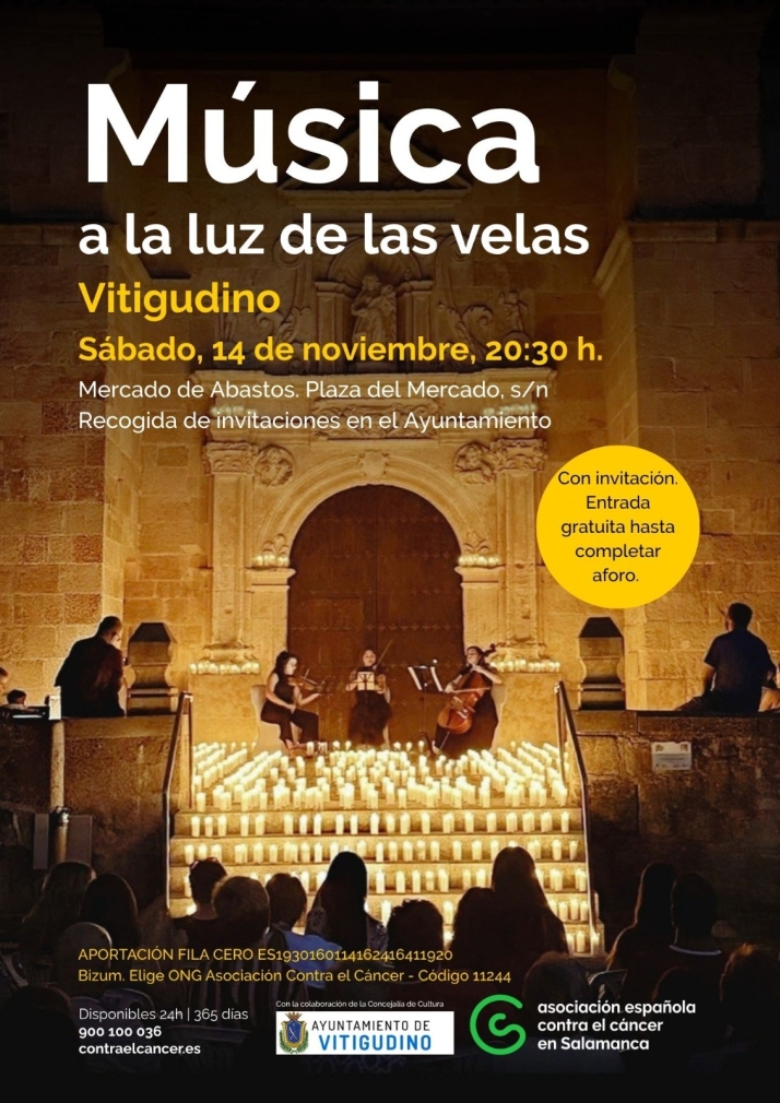 Setecientas velas iluminar&aacute;n Vitigudino con la m&uacute;sica solidaria frente al c&aacute;ncer | Imagen 1