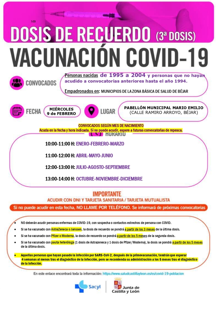Vacunaciones con la dosis de refuerzo en el Multiusos para los nacidos entre 1999 y 2003 | Imagen 3