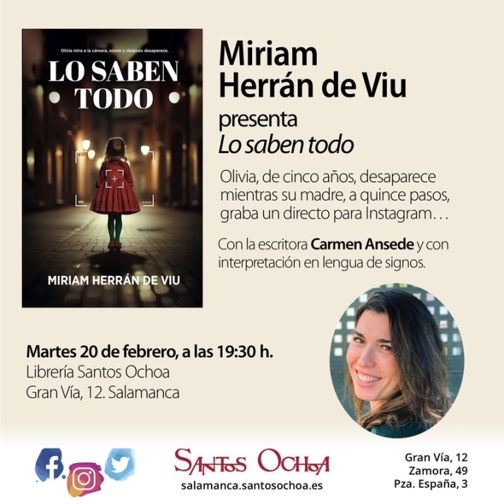 La autora afincada en Salamanca Miriam Herr&aacute;n de Viu presenta su nueva novela | Imagen 1