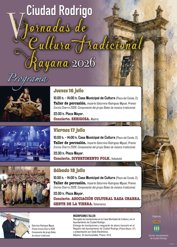 Conciertos y talleres musicales protagonizan las V Jornadas de Cultura Tradicional Rayana | Imagen 1