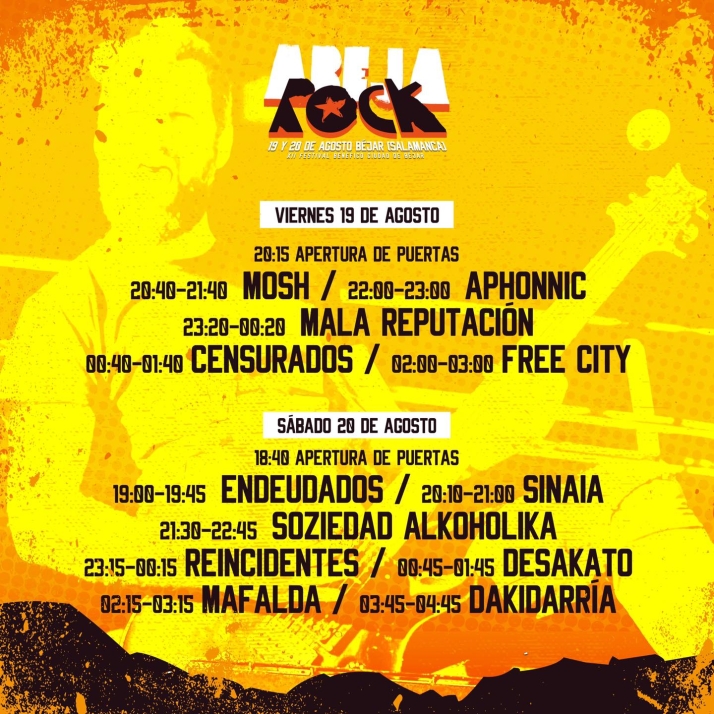 El rock nacional pisa con fuerza B&eacute;jar en la decimosegunda edici&oacute;n del Abejarock | Imagen 1
