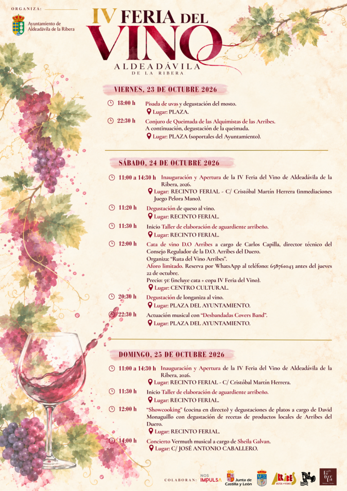 La Feria del Vino de Aldead&aacute;vila arranca este viernes con la pisada de uva y una queimada | Imagen 1