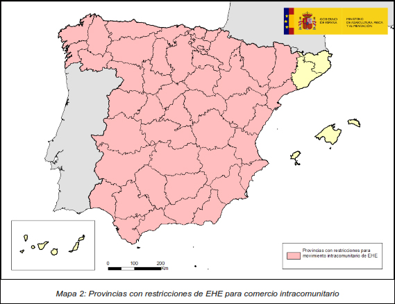 Registrados 23 nuevos focos de EHE en Espa&ntilde;a desde el 11 de septiembre | Imagen 1