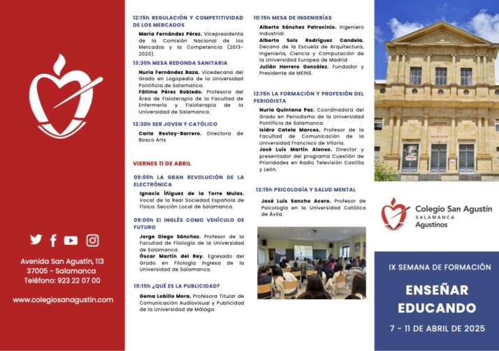 El Colegio San Agust&iacute;n de Salamanca re&uacute;ne a m&aacute;s de 50 profesionales en su IX Semana de Formaci&oacute;n | Imagen 2