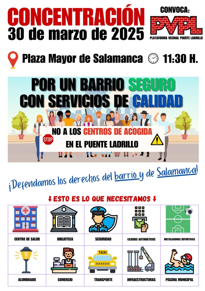 Convocada una concentraci&oacute;n en Salamanca para rechazar los centros de acogida en Puente Ladrillo | Imagen 1