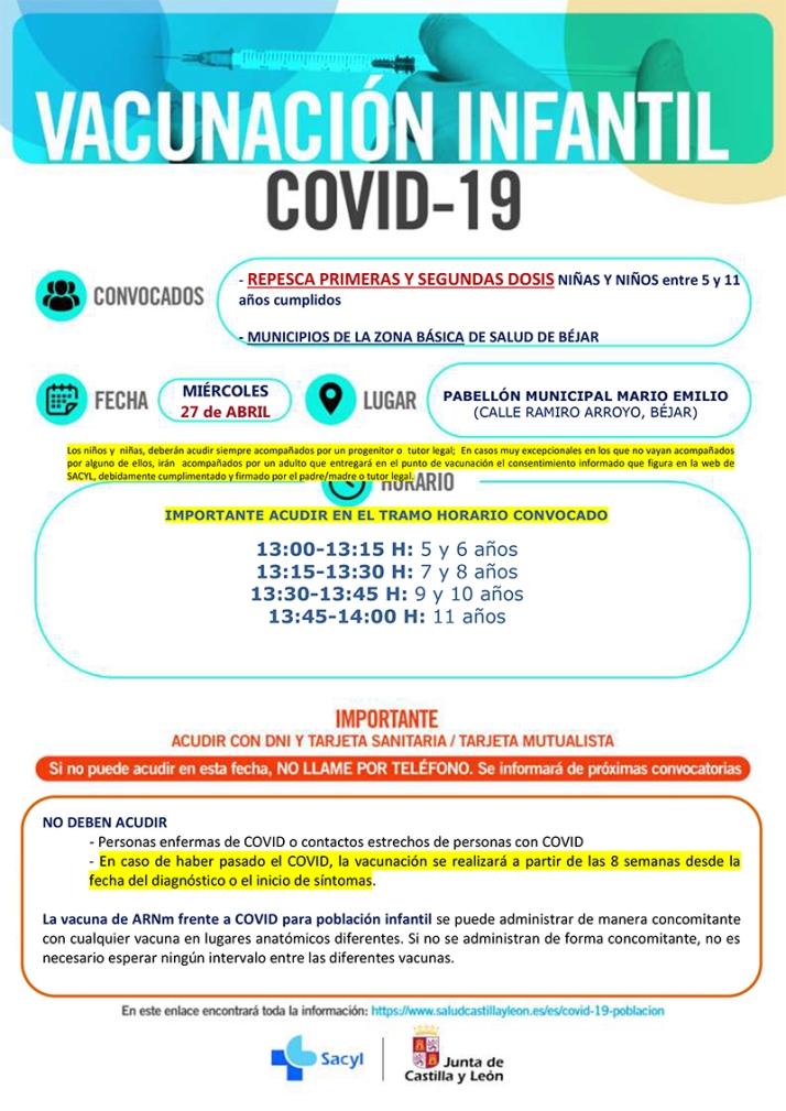 Vuelven las repescas de vacunaci&oacute;n a la Zona B&aacute;sica de Salud de B&eacute;jar | Imagen 2