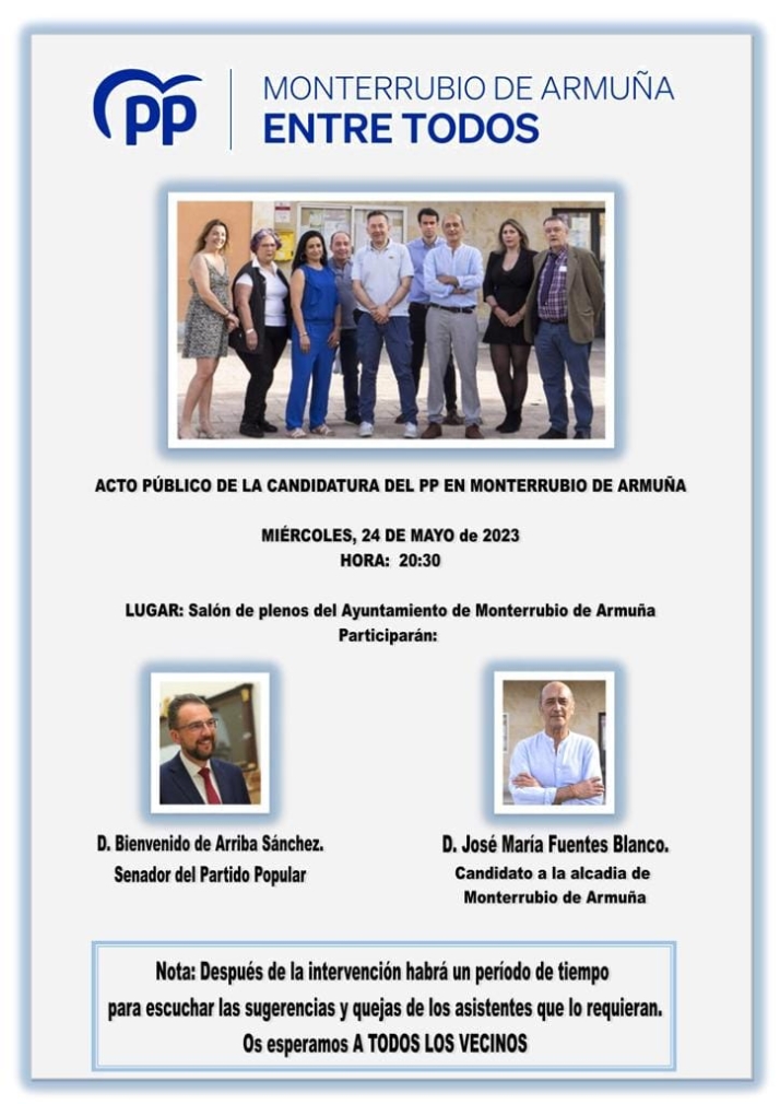 El PP presenta su proyecto "participativo y abierto" para Monterrubio de Armu&ntilde;a | Imagen 1