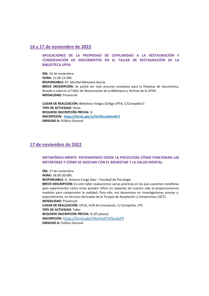 La UPSA programa once actividades en la Semana de la Ciencia | Imagen 3