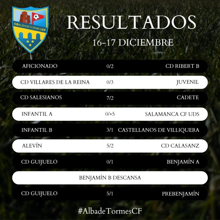 Resultados de la und&eacute;cima jornada para el Alba de Tormes Club de F&uacute;tbol | Imagen 1