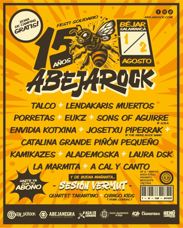 Los "grandes nombres" del rock, ska y punk nacional actuar&aacute;n en el festival Abejarock | Imagen 1