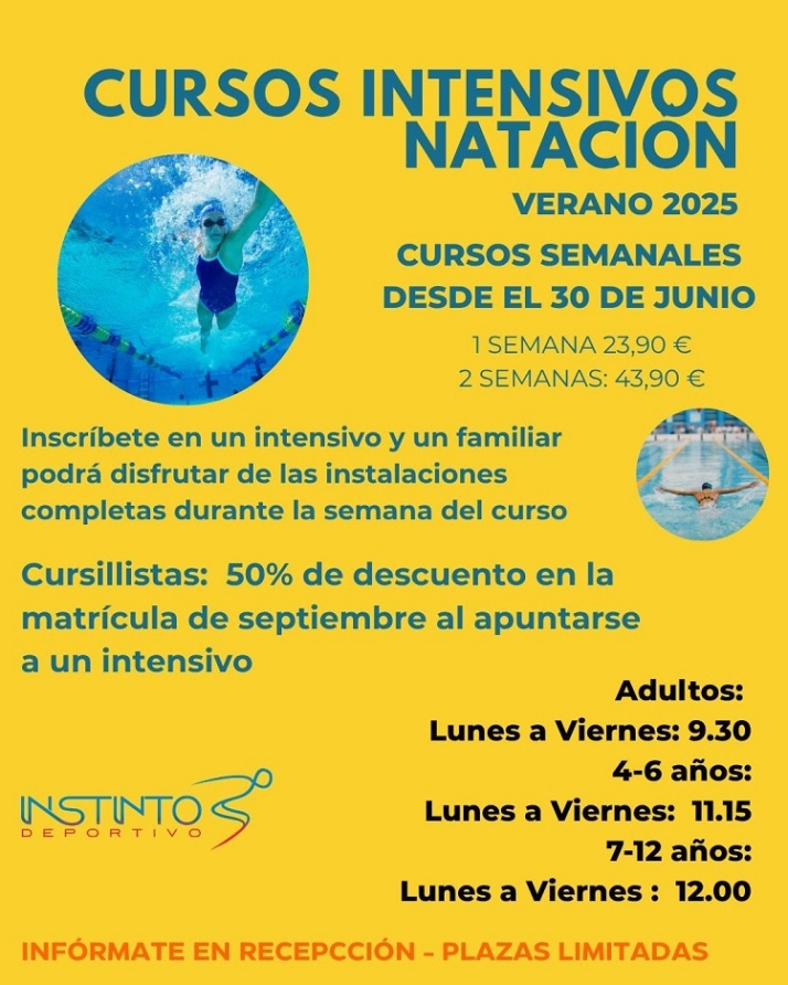 A partir del 30 de junio dar&aacute;n comienzo los Cursos Intensivos de Nataci&oacute;n en la Piscina Climatizada | Imagen 1