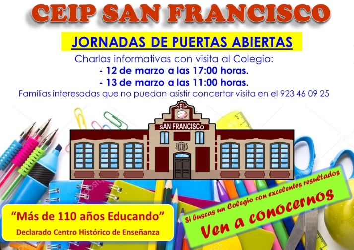El Colegio San Francisco llevar&aacute; a cabo la pr&oacute;xima semana sus jornadas de puertas abiertas | Imagen 1