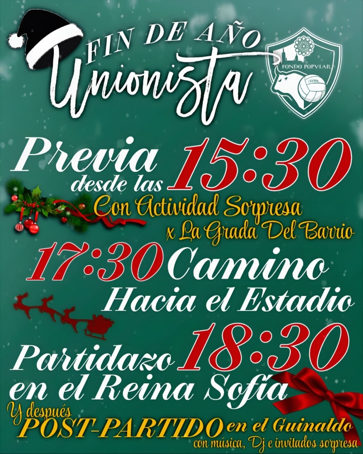 El Reina Sof&iacute;a despedir&aacute; el 2025 con una jornada solidaria y festiva impulsada por la afici&oacute;n de Unionistas | Imagen 4