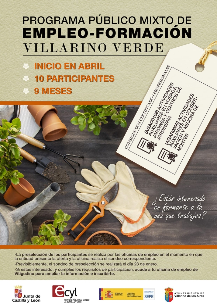 &Uacute;ltimas horas para optar a uno de los diez empleos con formaci&oacute;n del programa 'Villarino Verde' | Imagen 1
